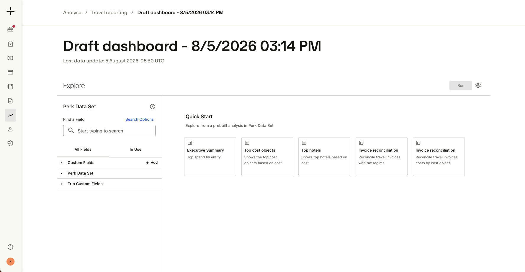 Dashboard configuration